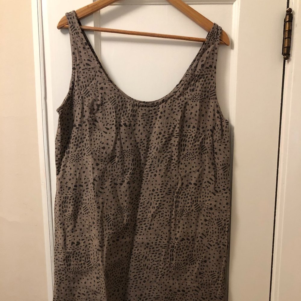 PO-EM Demi Tank Sundress w/ pockets, Size Medium, Spotted pattern